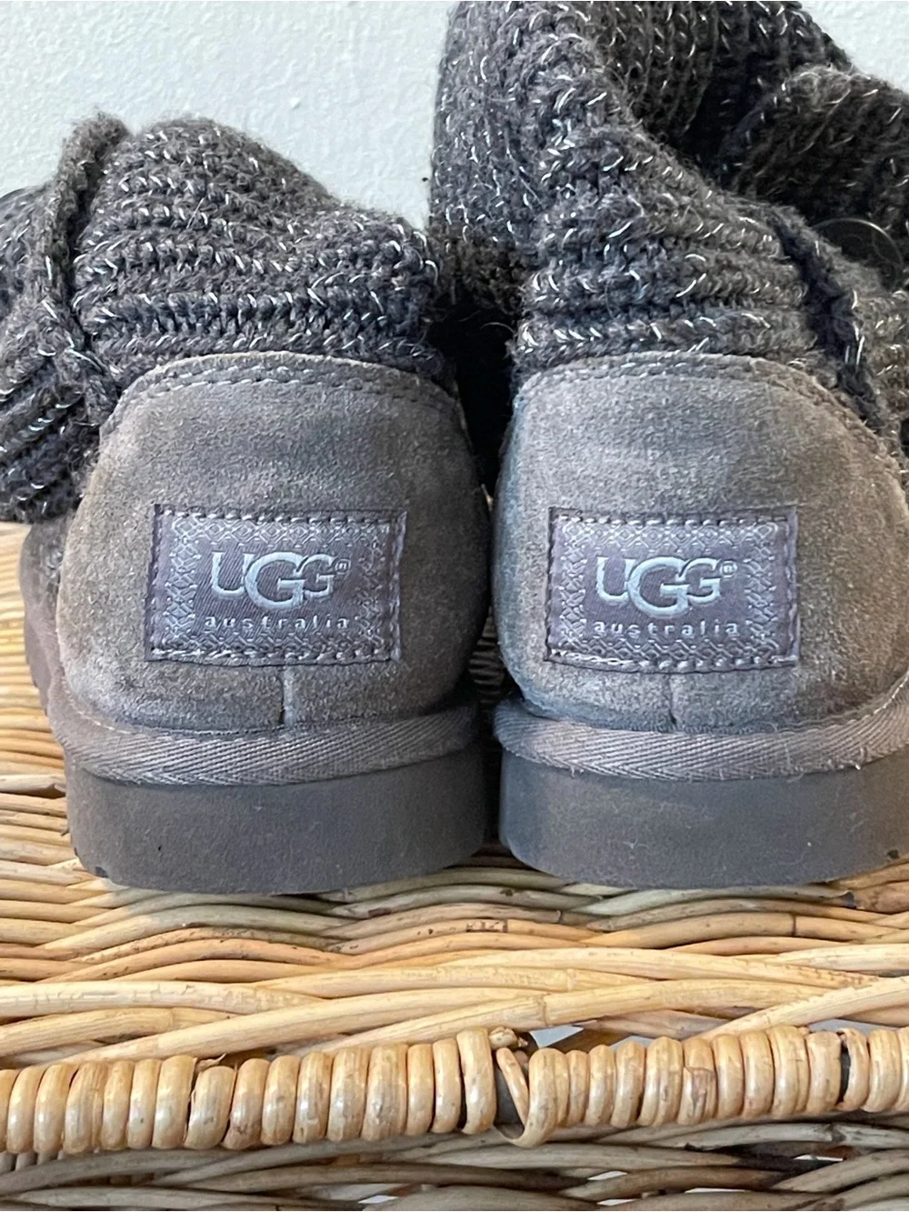 UGG Charcoal Knit Boots